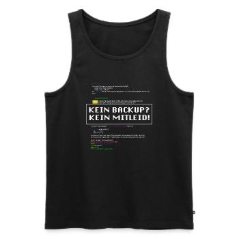 Kein Backup Kein Mitleid IT-Berater Admin - Männer Premium Bio Tank Top - Schwarz - Vorne - AI Model Male 178 light (178cm)