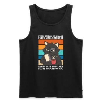Every Smack Every Meal Every Bite I'll Be Watching - Men's Premium Organic Tank Top - black - Front - AI Model Male 178 light (178cm)