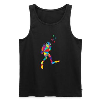 Low Poly Diving Polygon Diving - Men's Premium Organic Tank Top - black - Front - Michal (187cm)