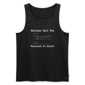 Welchen Teil Von Verstehst Du Nicht Programmierer - Männer Premium Bio Tank Top - Schwarz - Vorne - Michal (187cm)
