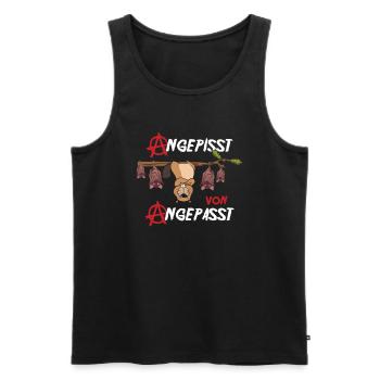 Angepisst von Angepasst Rebell Be Different Otter - Männer Premium Bio Tank Top - Schwarz - Vorne - AI Model Male 178 light (178cm)