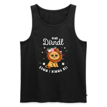 In Mei Dirndl Kumm I Nimma Nei Tracht Ersatz - Männer Premium Bio Tank Top - Schwarz - Vorne - Michal (187cm)