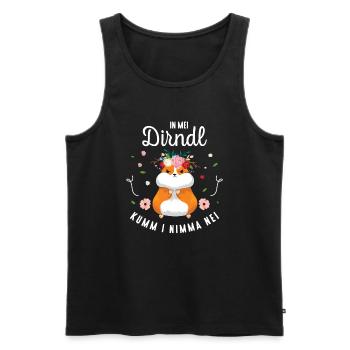 In Mei Dirndl Kumm I Nimma Nei Tracht Ersatz - Männer Premium Bio Tank Top - Schwarz - Vorne - Michal (187cm)