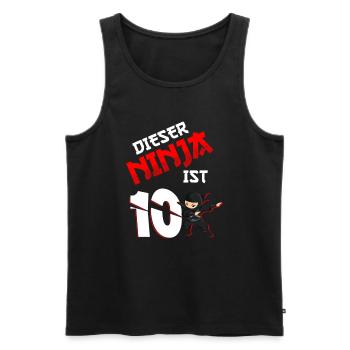 10. Geburtstag Junge 10 Jahre alt - Männer Premium Bio Tank Top - Schwarz - Vorne - Michal (187cm)