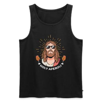 Jesus Christ Angel Holy Cocktail Jesus Drinking Shirt - Débardeur bio Premium Homme - noir - Devant - Michal (187cm)