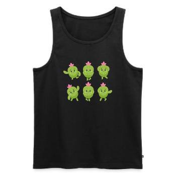 Kaktus Yoga Sukkulenten Yoga Namaste Kaktus - Männer Premium Bio Tank Top - Schwarz - Vorne - Michal (187cm)