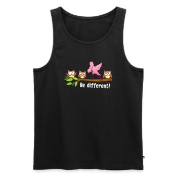 Be Different Dabbing Flamingo - Men's Premium Organic Tank Top - black - Front - Michal (187cm)