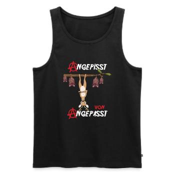 Angepisst von Angepasst Rebell Be Different Hirsch - Männer Premium Bio Tank Top - Schwarz - Vorne - AI Model Male 178 light (178cm)