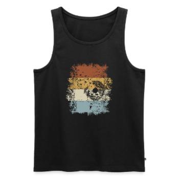 Pissenlit vintage Parapente Parapente Paradiver - Débardeur bio Premium Homme - noir - Devant - Michal (187cm)