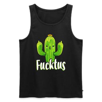 Fucktus Drôle Cactus Plante Cactus Succulente - Débardeur bio Premium Homme - noir - Devant - Michal (187cm)