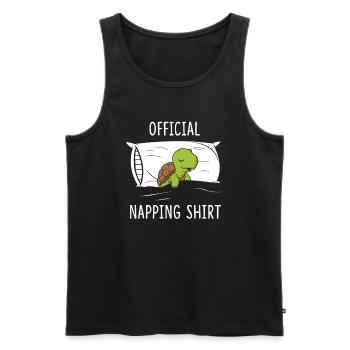 Official Napping Shirt Turtle Pajama - Männer Premium Bio Tank Top - Schwarz - Vorne - Michal (187cm)