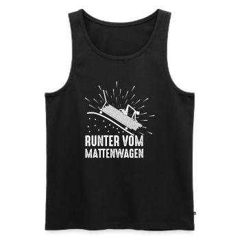 Runter vom Mattenwagen Sport Lehrer Lehrerin - Männer Premium Bio Tank Top - Schwarz - Vorne - Michal (187cm)