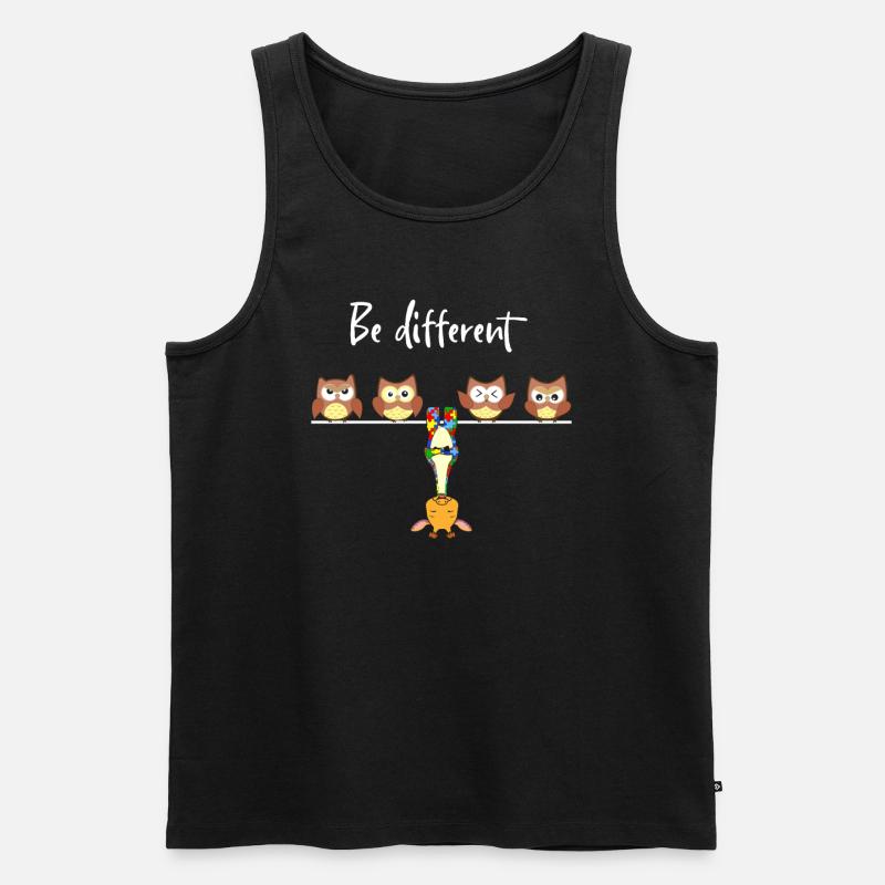 Be Different Giraffe Puzzle Autismus - Männer Premium Bio Tank Top - Schwarz