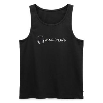 Modular Life Electronic Musical Synthesizer - Männer Premium Bio Tank Top - Schwarz - Vorne - Michal (187cm)