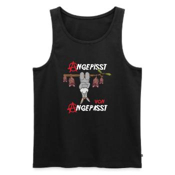 Angepisst von Angepasst Be Different Esel Anarchie - Männer Premium Bio Tank Top - Schwarz - Vorne - AI Model Male 178 light (178cm)