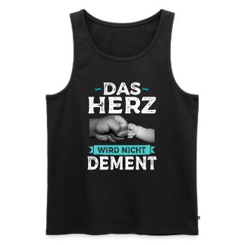 Das Herz Wird Nicht Dement Pflege - Männer Premium Bio Tank Top - Schwarz - Vorne - Michal (187cm)