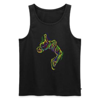Parkour Backflip - Männer Premium Bio Tank Top - Schwarz - Vorne - AI Model Male 178 light (178cm)