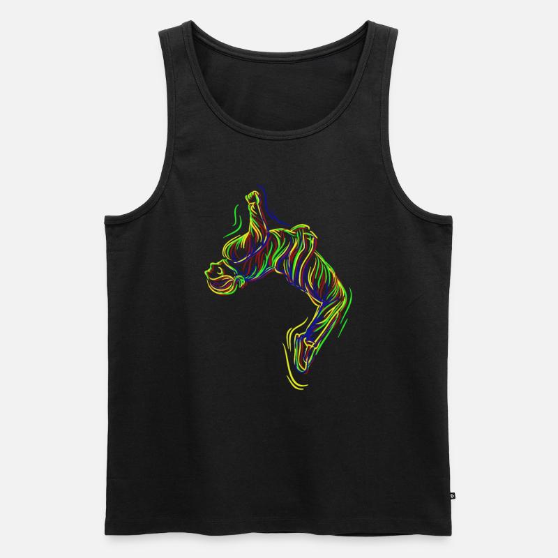 Parkour Backflip - Männer Premium Bio Tank Top - Schwarz