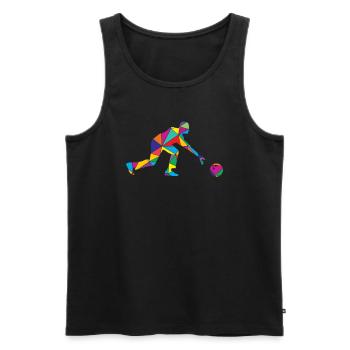 Low Poly Bowler Polygon Bowling - Men's Premium Organic Tank Top - black - Front - Michal (187cm)