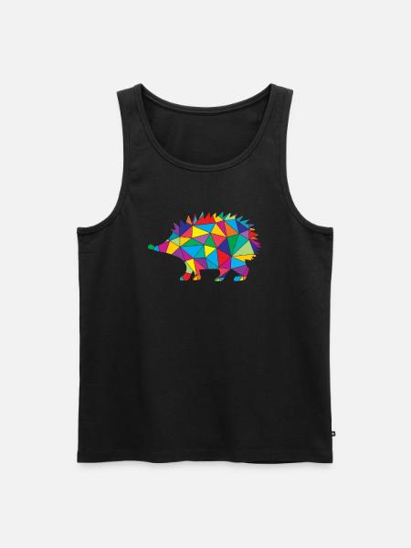 Igel Polygon Low Poly Tier - Männer Premium Bio Tank Top - Schwarz