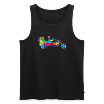 Trike Polygon Motorcycle Triker - Men's Premium Organic Tank Top - black - Front - Michal (187cm)
