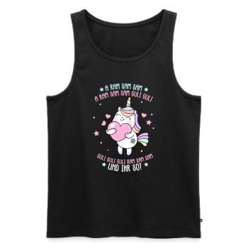 Aramsamsam Guli Gulli Kinderlied Einhorn - Männer Premium Bio Tank Top - Schwarz - Vorne - AI Model Male 178 light (178cm)