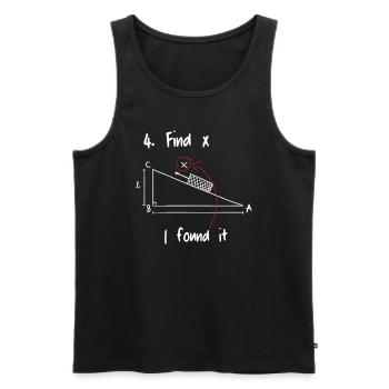 Find X Mathematics Math - Men's Premium Organic Tank Top - black - Front - AI Model Male 178 light (178cm)