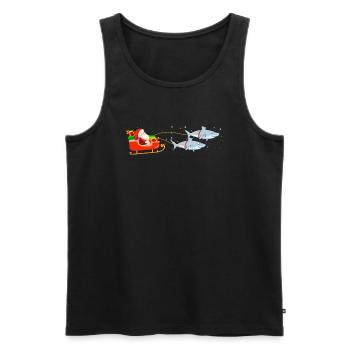 Hai Weihnachtsmann Weihnachtsschlitten - Männer Premium Bio Tank Top - Schwarz - Vorne - Michal (187cm)