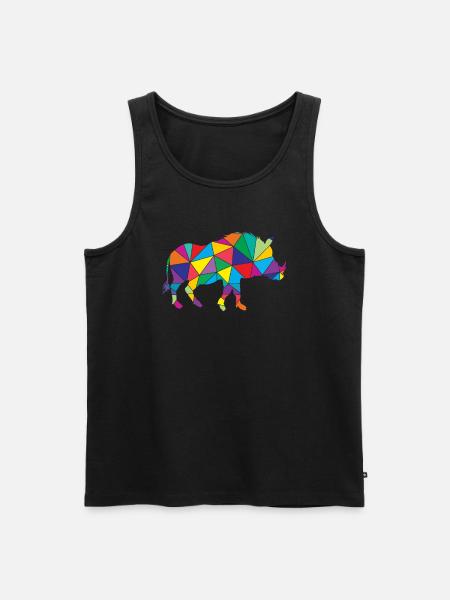 Warthog Polygon Wild Boar - Men's Premium Organic Tank Top - black