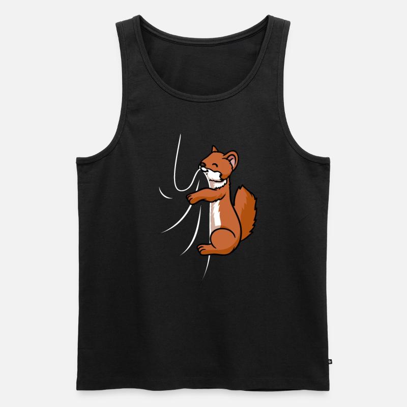 Biting Weasel - Männer Premium Bio Tank Top - Schwarz