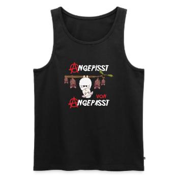 Angepisst von Angepasst Rebell Be Different Schaf - Männer Premium Bio Tank Top - Schwarz - Vorne - AI Model Male 178 light (178cm)
