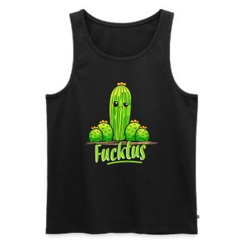 Fucktus Funny Cactus Plant Cacti Succulent - Männer Premium Bio Tank Top - Schwarz - Vorne - AI Model Male 178 light (178cm)