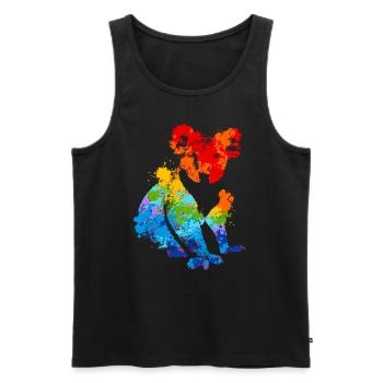 Koala Splash Art Tierliebhaber - Männer Premium Bio Tank Top - Schwarz - Vorne - AI Model Male 178 light (178cm)