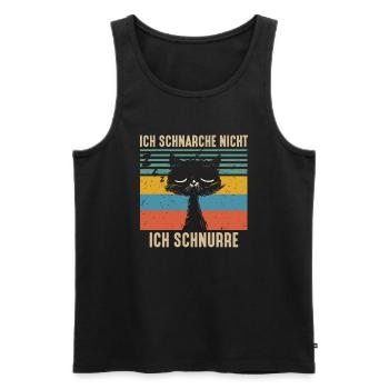 Ich Schnarche Nicht Ich Schnurre - Männer Premium Bio Tank Top - Schwarz - Vorne - Michal (187cm)
