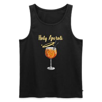 Holy Cocktail Halo Cocktail Drink Alcool - Débardeur bio Premium Homme - noir - Devant - AI Model Male 178 light (178cm)