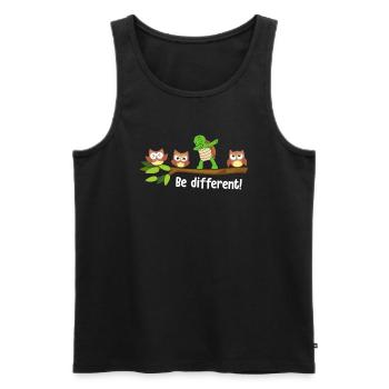 Be Different Dabbing Turtle - Men's Premium Organic Tank Top - black - Front - Michal (187cm)