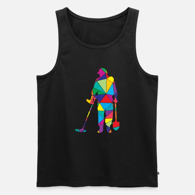 Metalldetektor Polygon Sondler - Männer Premium Bio Tank Top - Schwarz