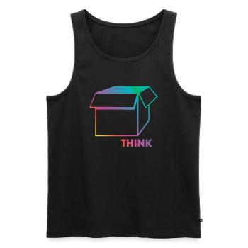Think Outside The Box Mindset Über den Tellerrand - Débardeur bio Premium Homme - noir - Devant - AI Model Male 178 light (178cm)
