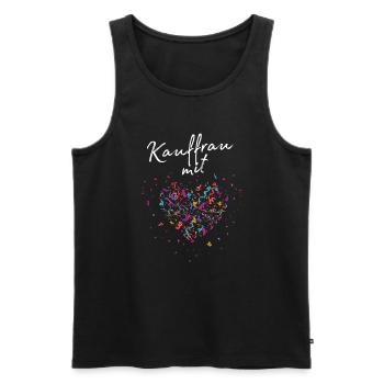 Verkäuferin mit Herz Einzelhandel Kauffrau - Männer Premium Bio Tank Top - Schwarz - Vorne - Michal (187cm)