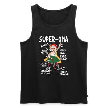 Anatomy of a Super Granny Grandma Grandma Granny - Men's Premium Organic Tank Top - black - Front - Michal (187cm)