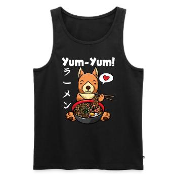 Anime Eichhörnchen Ramen Nudeln Kawaii - Männer Premium Bio Tank Top - Schwarz - Vorne - Michal (187cm)