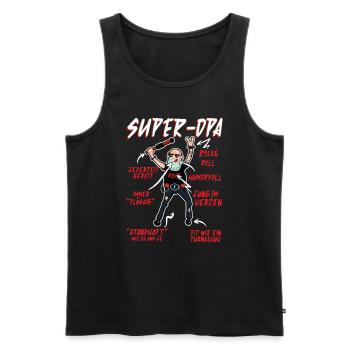 Anatomie eines Super Opa Großvater Opi - Männer Premium Bio Tank Top - Schwarz - Vorne - Michal (187cm)