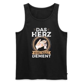 Das Herz Wird Nicht Dement Pflege Altenpflege - Männer Premium Bio Tank Top - Schwarz - Vorne - Michal (187cm)