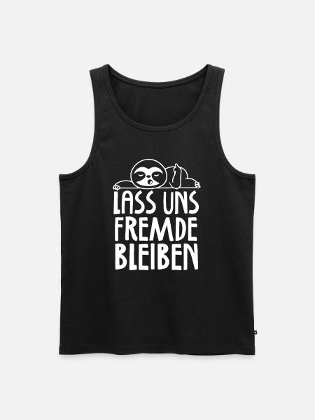 Lass uns Fremde bleiben - Männer Premium Bio Tank Top - Schwarz
