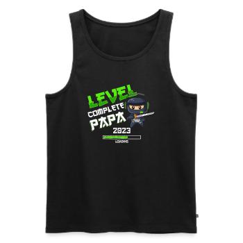 Level Complete PAPA 2023 Loading Gaming Ninja - Men's Premium Organic Tank Top - black - Front - AI Model Male 178 light (178cm)