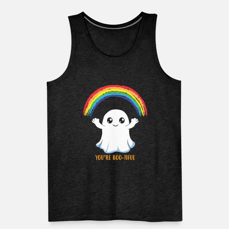 Vous êtes Bootiful Ghost Rainbow Ghost Débardeur bio Premium Homme