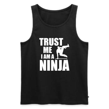 Trust Me Im A Ninja Kitsune Style Japanese Samurai - Männer Premium Bio Tank Top - Schwarz - Vorne - AI Model Male 178 light (178cm)