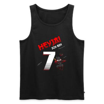 7. Geburtstag Junge 7 Jahre alt - Männer Premium Bio Tank Top - Schwarz - Vorne - Michal (187cm)