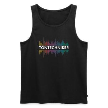 Tontechniker Toningenieur Tonmeister Audio Mixer - Männer Premium Bio Tank Top - Schwarz - Vorne - Michal (187cm)