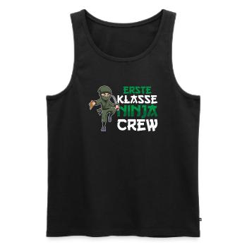 Erste Klasse Ninja Crew Schulkind 1. Klasse - Männer Premium Bio Tank Top - Schwarz - Vorne - AI Model Male 178 light (178cm)